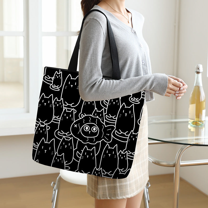 Women's Canvas Large Capacity Korean Style Commuter Women's Shoulder Bag