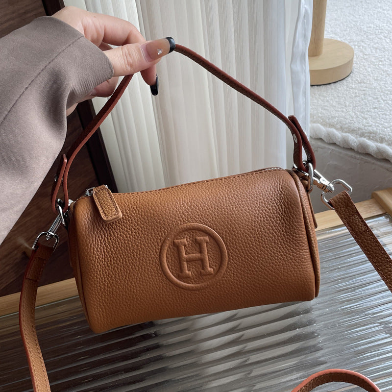 Women's Genuine Leather Fashion Pillow First Layer Women's Shoulder Bag