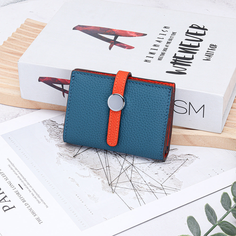 Women's Layer Short Cowhide Mini Fashion Genuine Leather Ladies Wallet