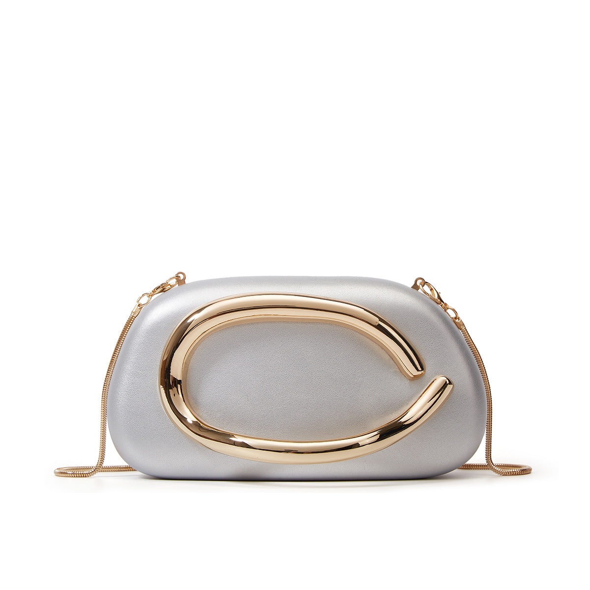 Women's Metal Clutch Box Details Decorative Personality Design Mini Women's Messenger Bag
