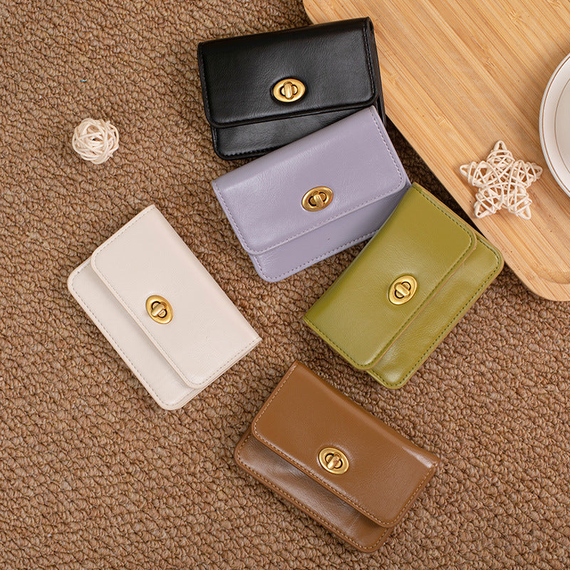 Women's Short Korean Style Simple Solid Ladies Wallets