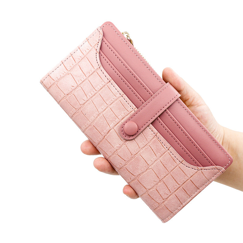 Women's Slots Long Multifunctional Zipper Clutch Large Ladies Wallet