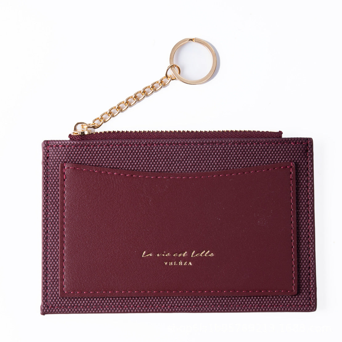 Stitching Zipper Integrated Lady High Sense Multiple Ladies Wallet