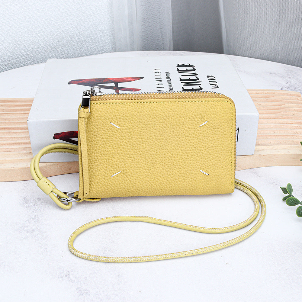 Women's Halter Short Multiple Slots Zipper Leather Ladies Wallet