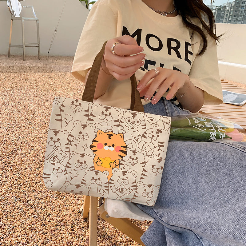 Women's Canvas Lunch Hand Holding Gift Handbags