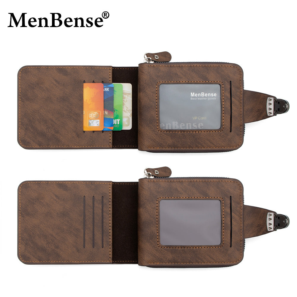 Men's Scarf Multiple Slots Large Capacity Hinge Men's Wallets