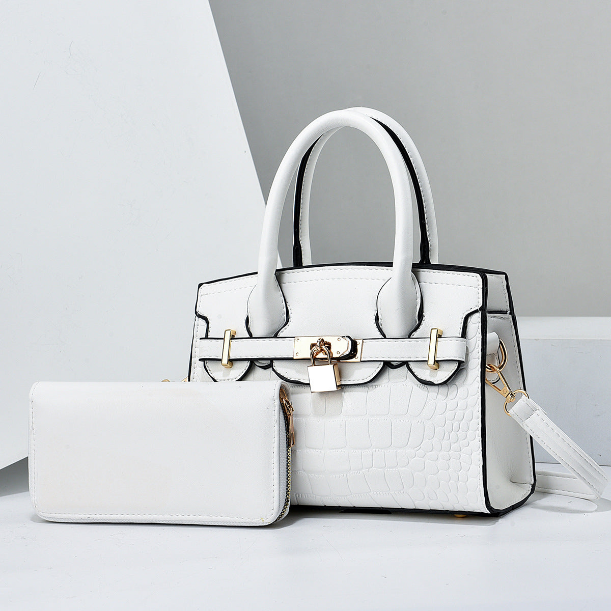 Women's Atmospheric Stone Pattern Large Capacity Handbags