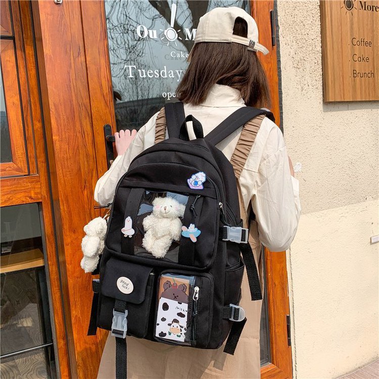 Style Vintage Cute Transparent Korean Simple Backpacks