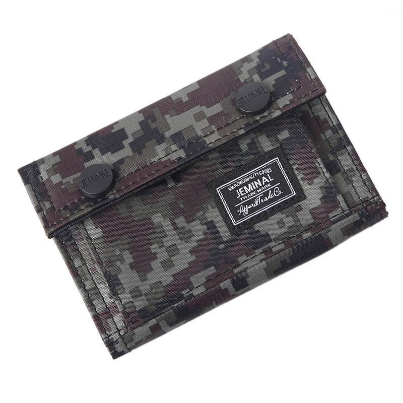 Men's Camouflage Canvas Female Korean Short Personalized Ladies Wallet