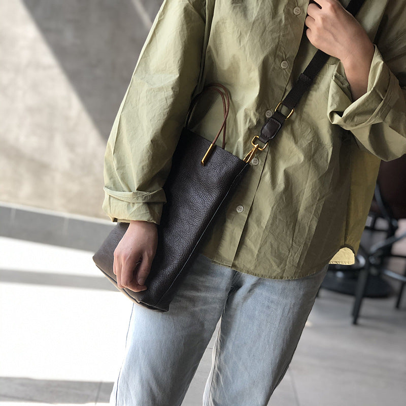 Women's Leather Portable Simplicity First Layer Mother Bags