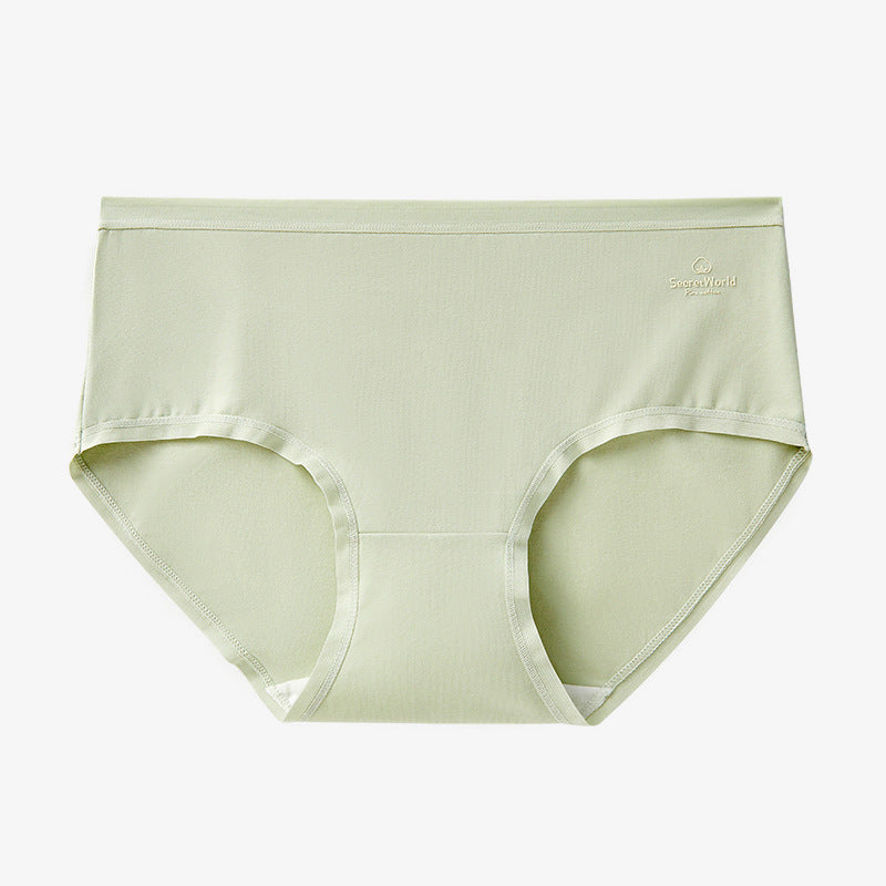 Women's Antibacterial Crotch Ladies Mid Waist Briefs Panties