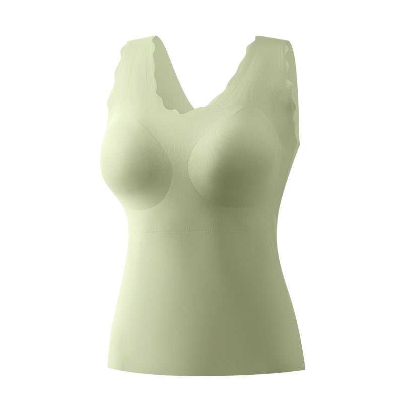 Women's Seamless Ice Silk Vest Underwear Base Tanks Camis