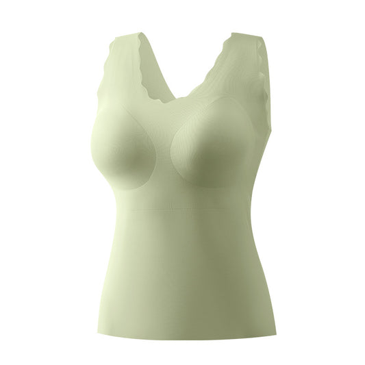 Women's Seamless Ice Silk Vest Underwear Base Tanks Camis