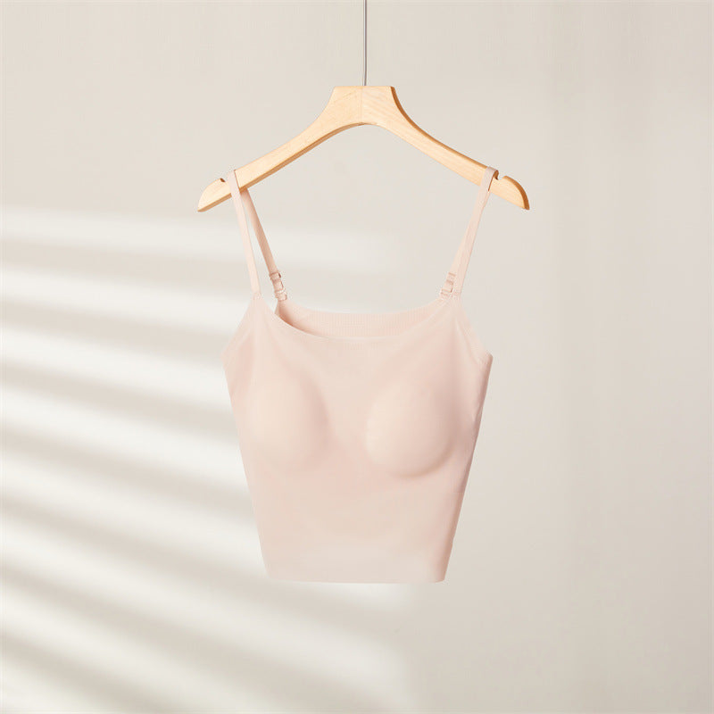 Women's Top Vest With Chest Pad Adjustable Shoulder Strap Bras