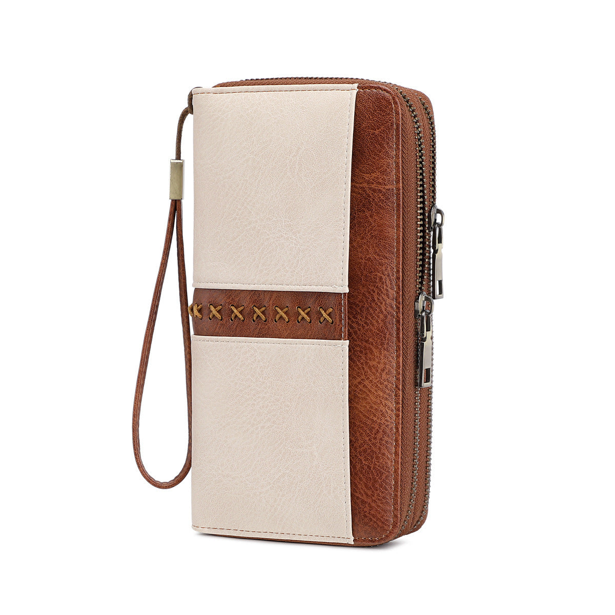 Women's & Men's Contrast Color Long Retro Large Capacity Ladies Wallet