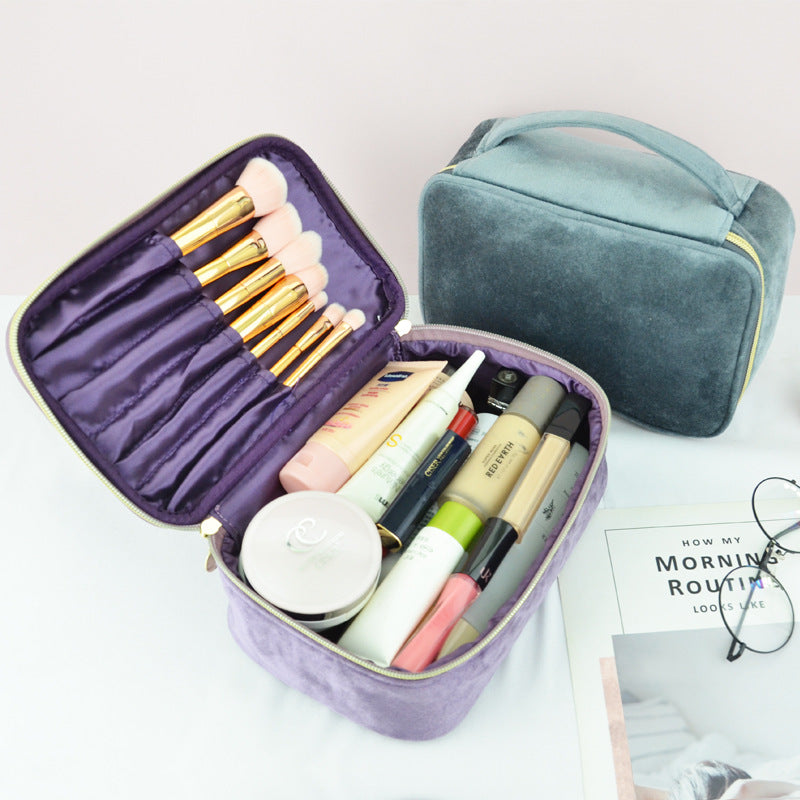Fashion Veet Storage High-grade Portable Toiletry Good-looking Large Makeup Bag