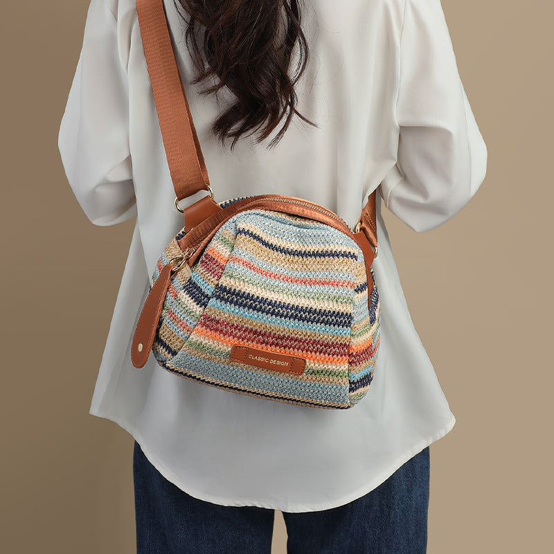 Women's High-grade Rainbow Commuter Shell Shopping Versatility Women's Messenger Bag