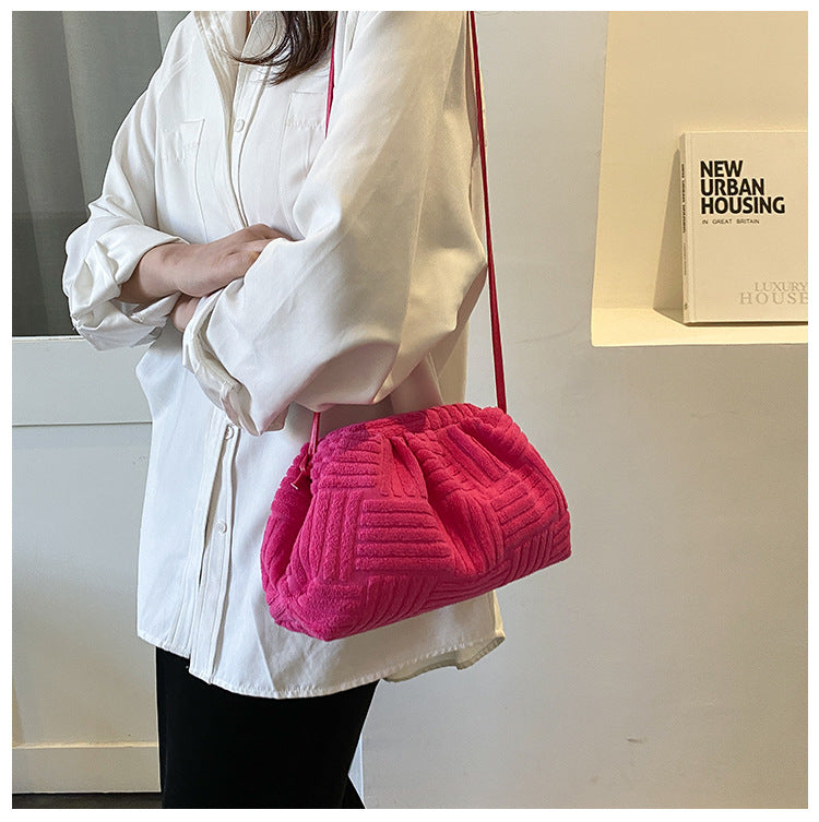 Women's Design Winter Versatile Towel Cloth Fashion Women's Shoulder Bag