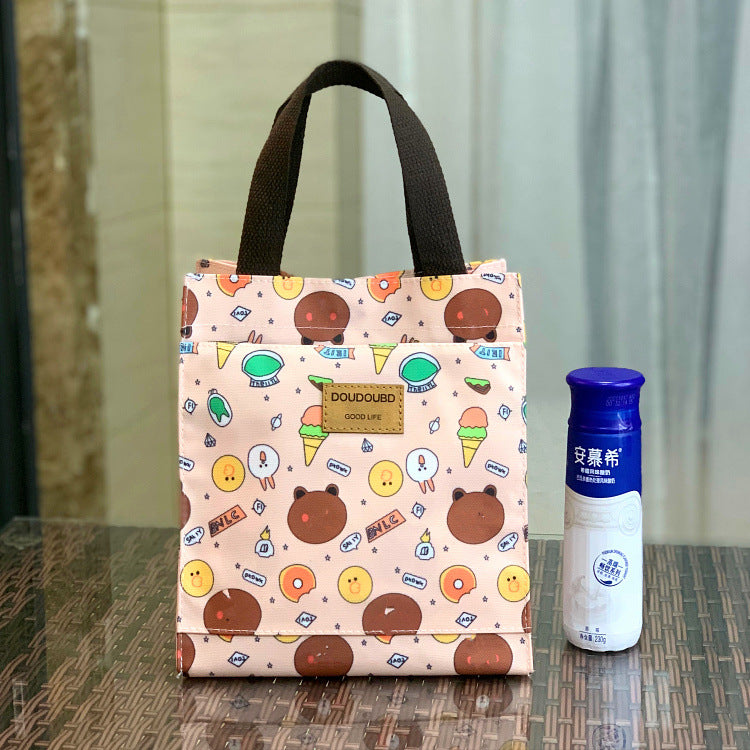 Running Volume Korean Style Waterproof Lunch Box Portable Handbags