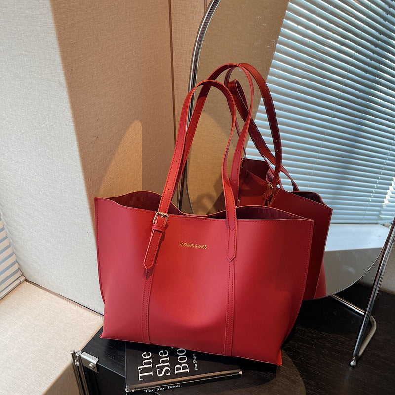Korean Style Fashionable Simple Large Capacity Women's Shoulder Bag