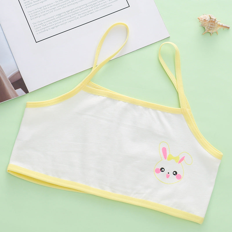 Cropped Primary School Sling Cartoon Purified Cotton Bras