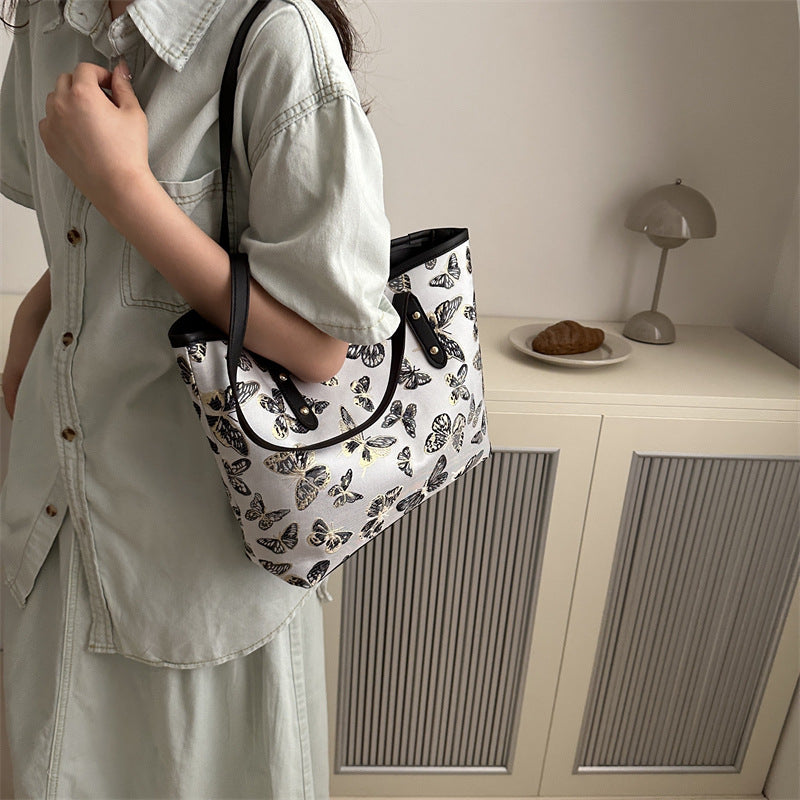 Women's Butterfly Summer Popular Western Style Leisure Large Capacity Figured Women's Shoulder Bag