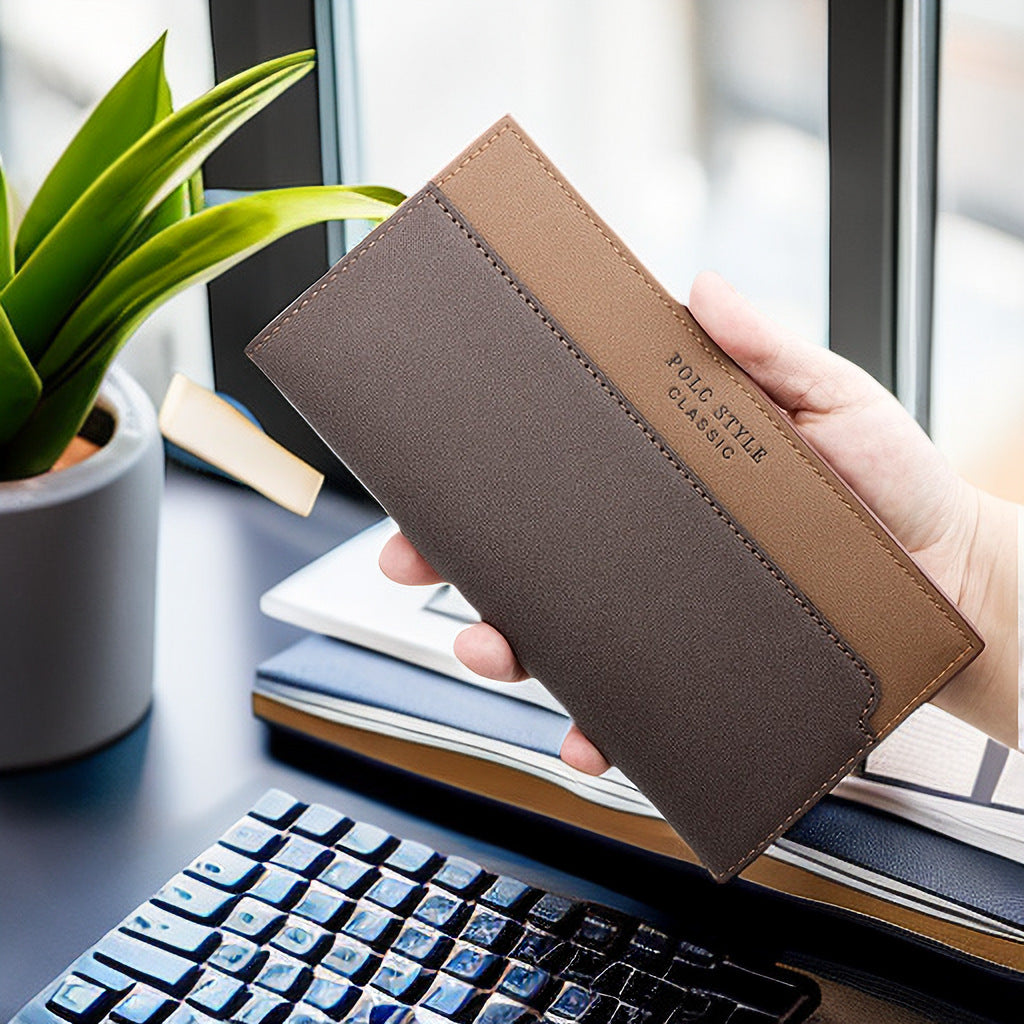 Men's Large Capacity Multiple Slots Two Colors Men's Wallets