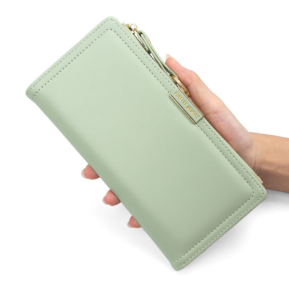 Women's Korean Fashion Clutch Fashionable Solid Color Ladies Wallet