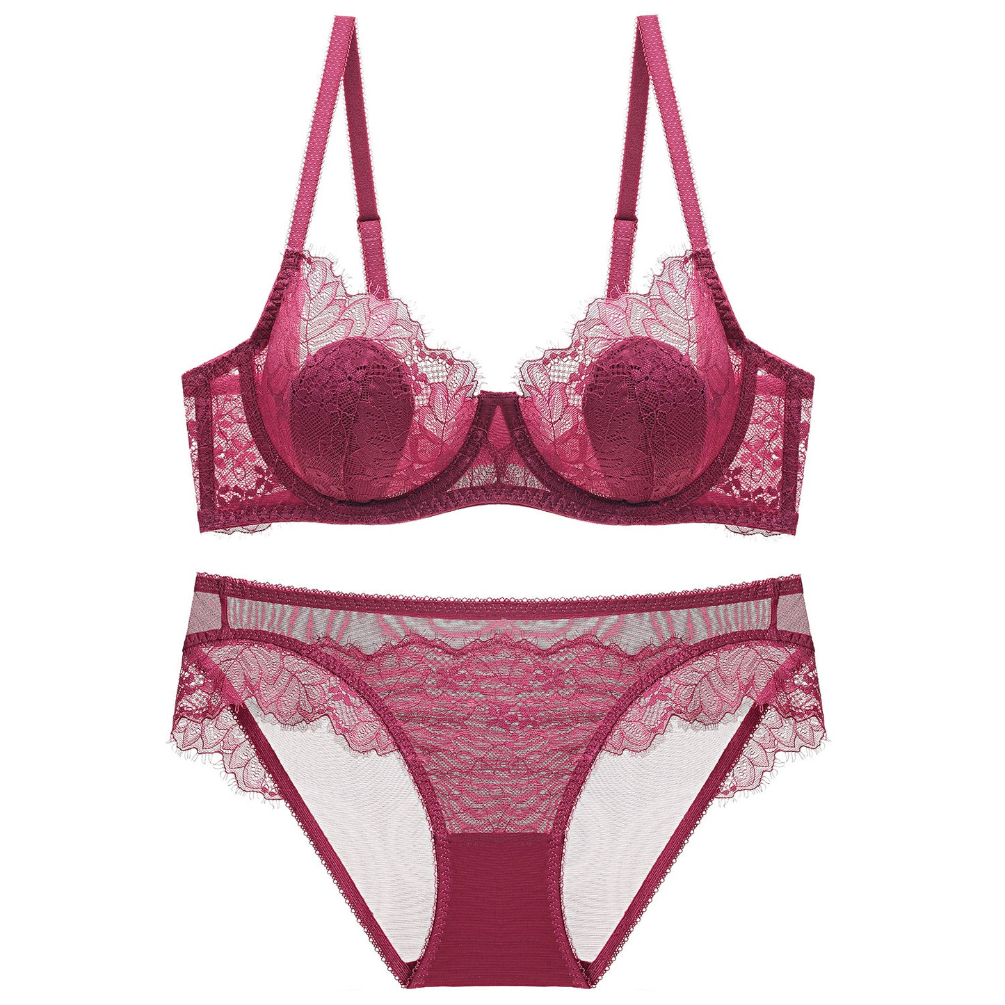 Women's Rabbit Ears Transparent Lace Underwear Small Chest Lingerie Sets