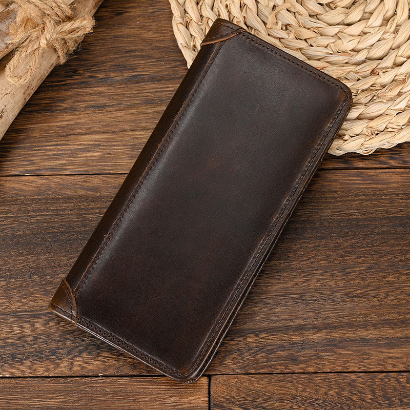 Men's Long Genuine Leather Multi Slots First Layer Men's Wallet
