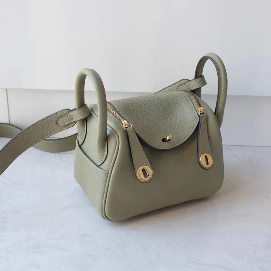 Women's First Layer Cowhide Lindi Leather Retro Handbags