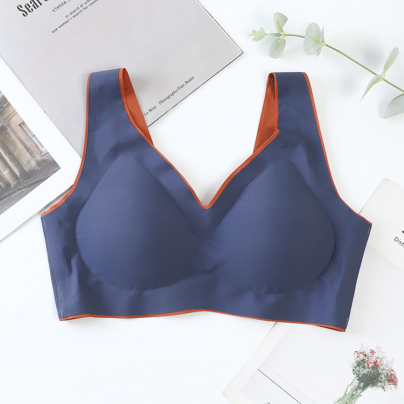 Women's One-piece Ice Silk Seamless Wireless Sleep Everyday Bras
