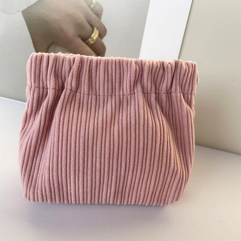 Unique Women's Shrapnel Storage Portable Corduroy Cosmetic Bags