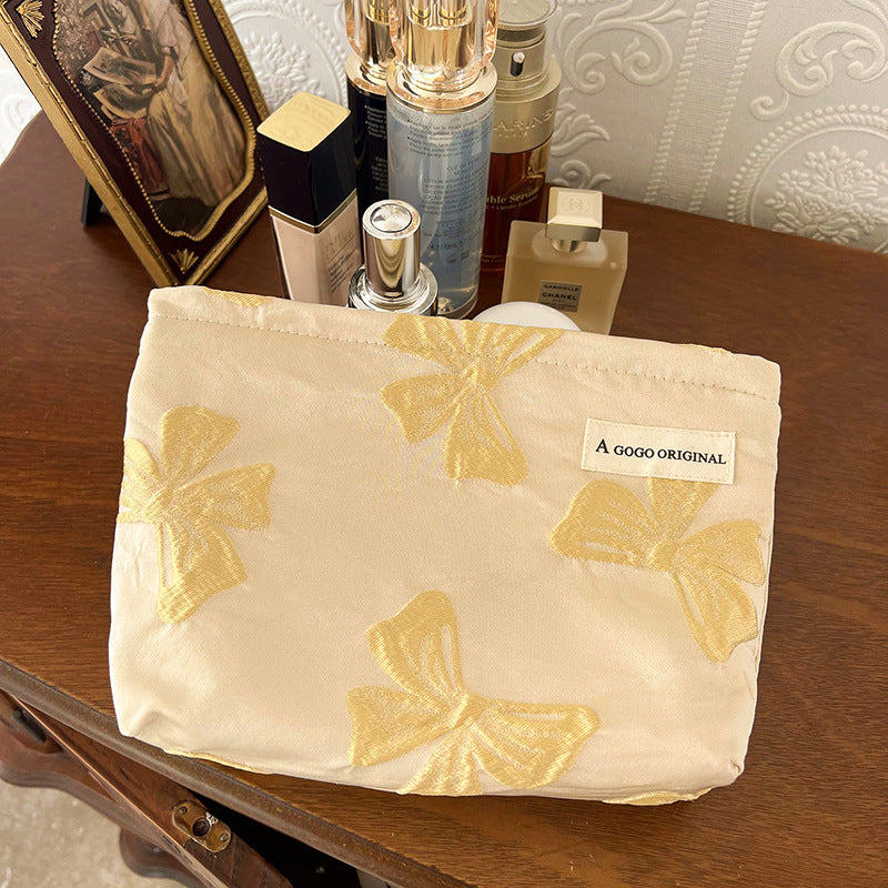 Niche Figured Cloth Portable Business Trip Makeup Bag