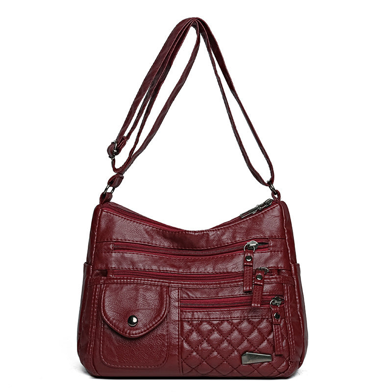 Women's Soft Leather For Mom Fashion Pouch Women's Messenger Bag