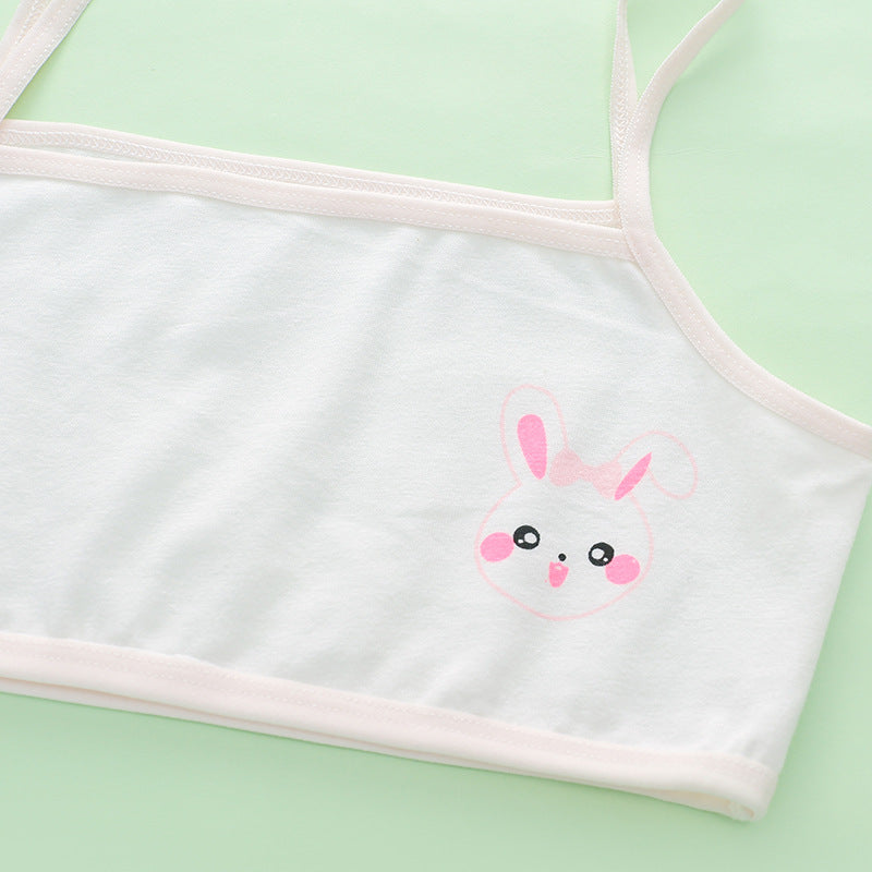Cropped Primary School Sling Cartoon Purified Cotton Bras
