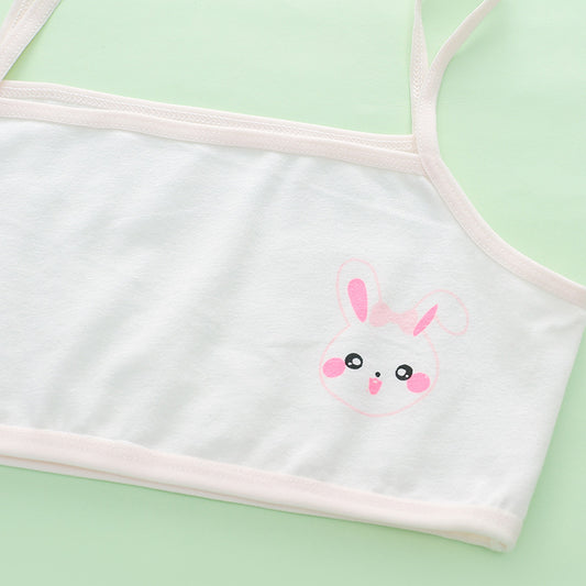 Cropped Primary School Sling Cartoon Purified Cotton Bras