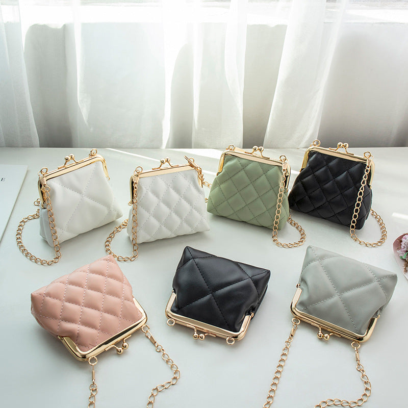 Graceful Popular Women's Rhombus Textured Short Bags