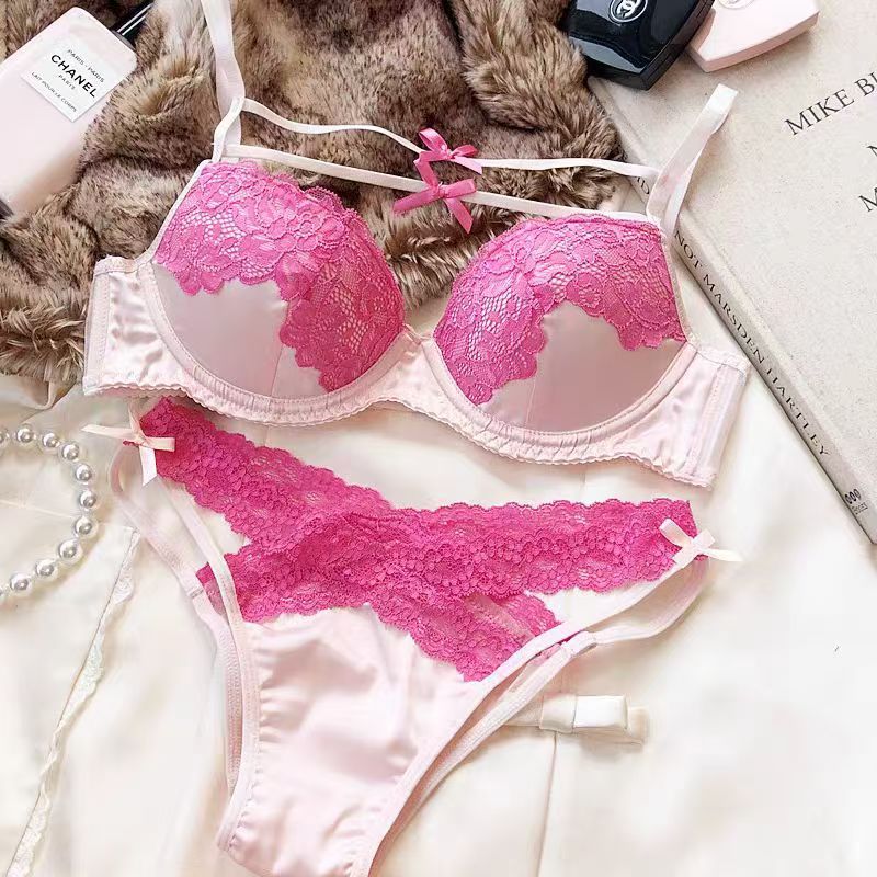 Women's Strap Small Chest Push Up Lace Lingerie Sets