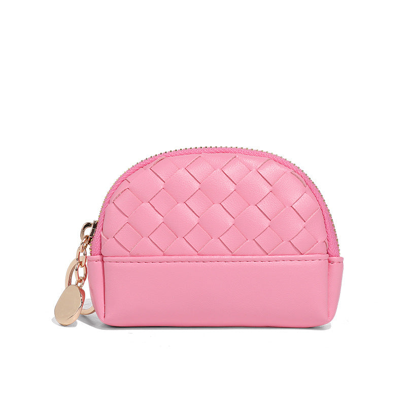 Creative Women's Hand-woven Simple Leather Zipper Ladies Wallet
