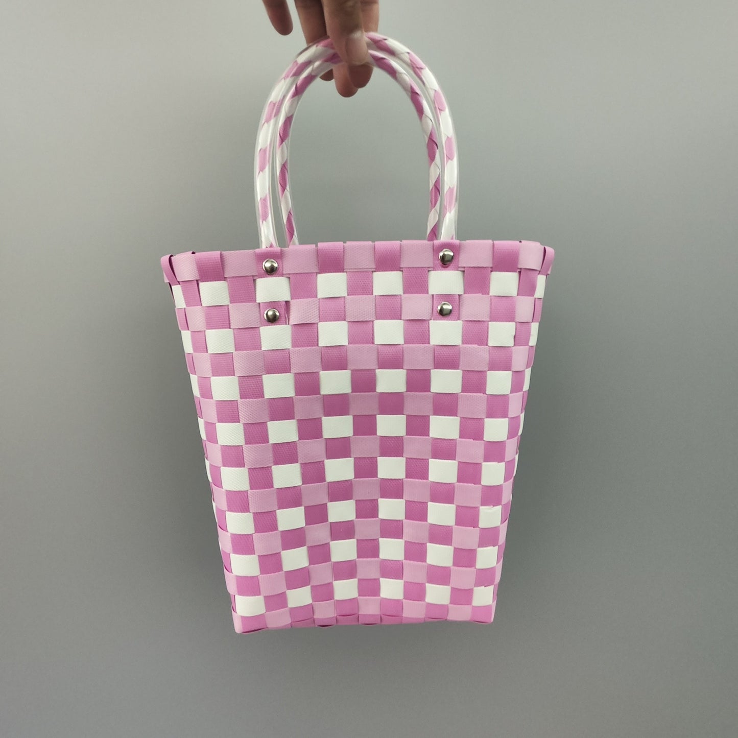 Vertical Simple Fashion Woven Storage Basket Handbags