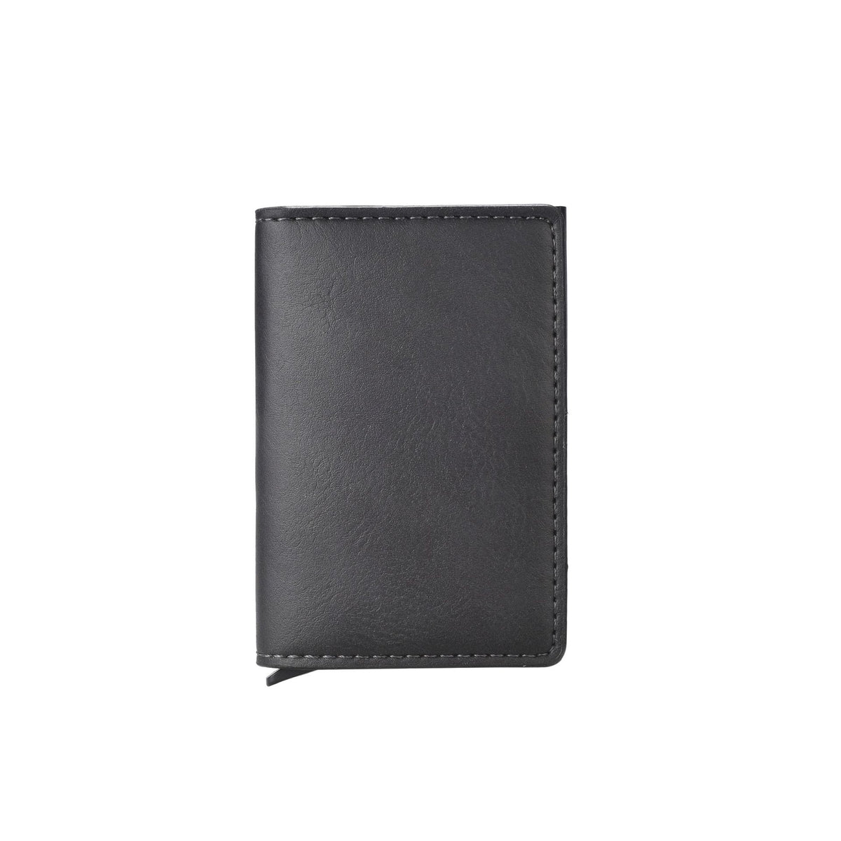 Men's Fiber Pattern Aluminum Alloy Automatic Clip Men's Wallet