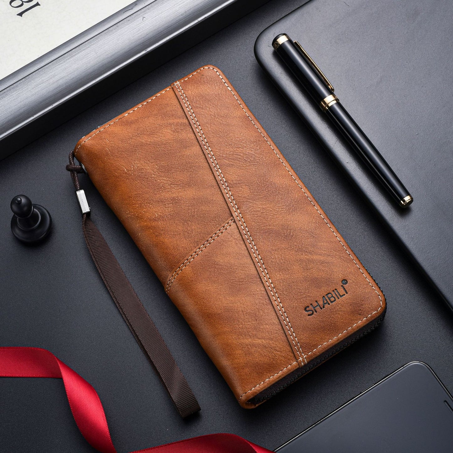 Men's Long Zipper Multifunctional Multiple Slots Men's Wallets