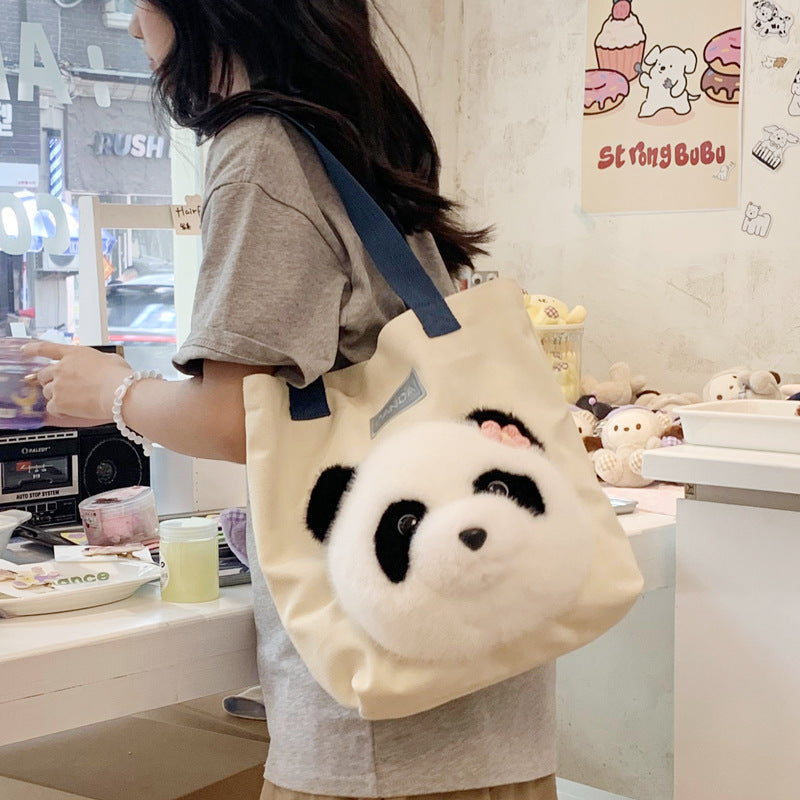 Panda Fashion Canvas Large Capacity Totes Shoulder Bags