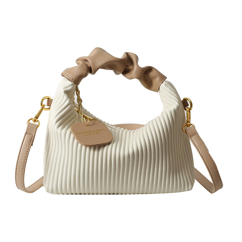 Women's Textured Vertical Striped Design Western Style Women's Shoulder Bag