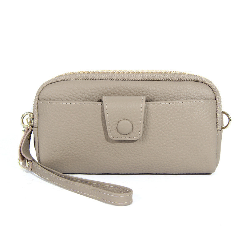 Women's Cowhide Long Simple Mother Genuine Leather Bags