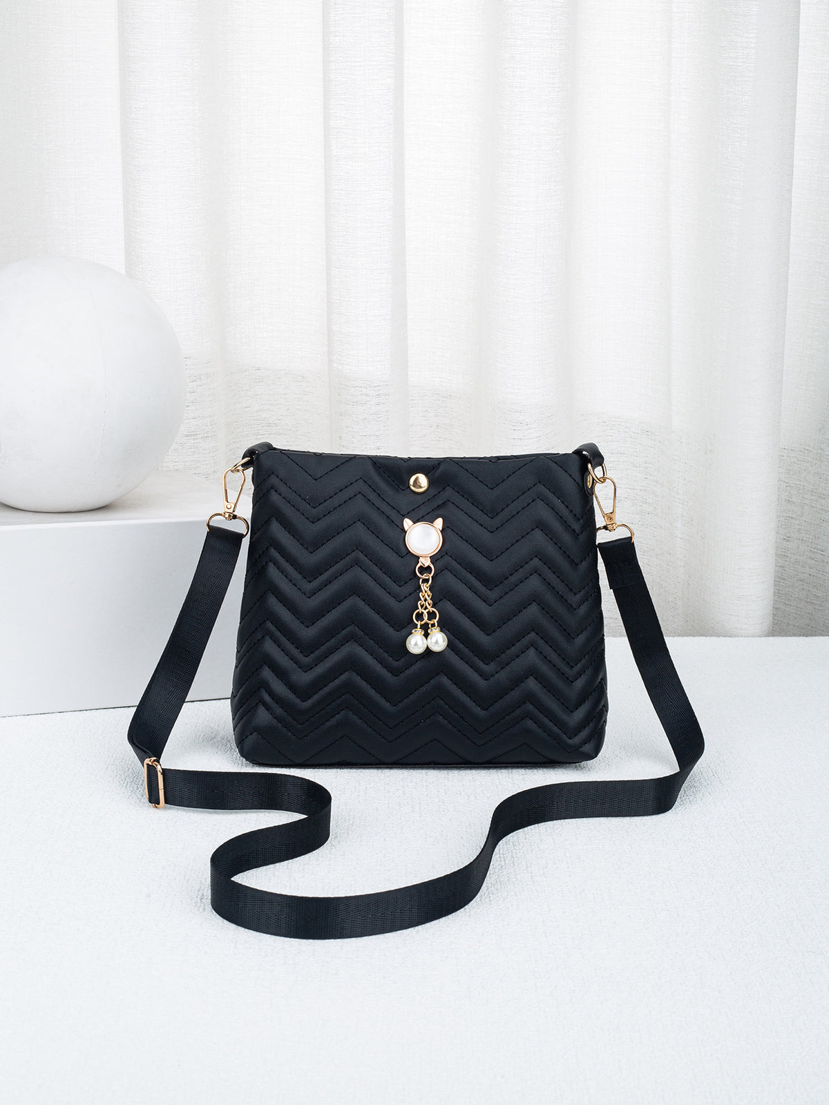 Women's Wave Quilted Fashion Mini For Women's Shoulder Bag