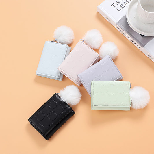 Women's Short Solid Color Spring Pattern Simple Ladies Wallets