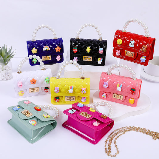 Beautiful Handmade Patch Mini Pearl Gel Handbags
