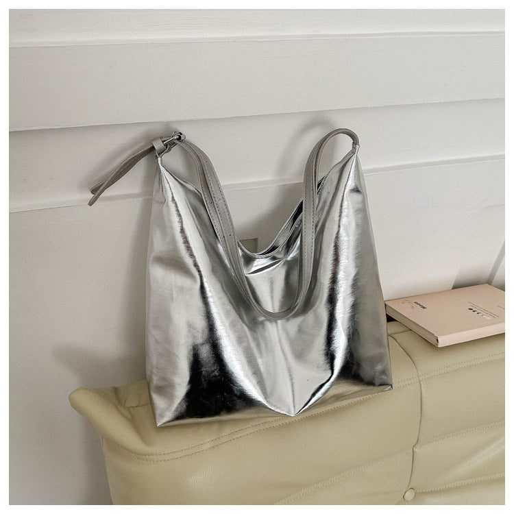 Women's Korean Big Large Capacity Textured Lazy Bags